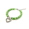 Pearl Cat & Dog Collar, Green, Small (20cm + 5cm)