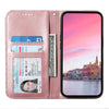 For Samsung Galaxy A26 5G Cubic Grid Calf Texture Magnetic Leather Phone Case(Rose Gold)