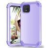 For Google Pixel 4 3 in 1 Shockproof PC + Silicone Protective Case(Purple)