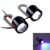 2 PCS 12V 3W  Blue Light Eagle Eyes LED Strobe Light For Motorcycle Wire Length: 90cm
