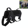 Dog Training Vest (M, Black) - Heavy Duty 1000D Nylon