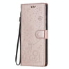 For Samsung Galaxy S20 FE Cat Bee Embossing Pattern Shockproof Horizontal Flip Leather Case with Holder & Card Slots & Wallet(Rose Gold)