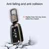 Car Luminous All-inclusive Zinc Alloy Key Protective Case Key Shell for Volkswagen A Style Folding 3-button(Silver)