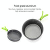 Aotu AT6385 Outdoor Camping Tableware Pots Cookwear Set for 1-2 Person(Orange)