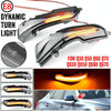 1 Pair For Infiniti Q30 2016-2019 Car Dynamic LED Turn Signal Light Rearview Mirror Flasher Water Blinker (Transparent Black)