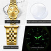 OLEVS 5526 Women Diamond Set Luminous Waterproof Quartz Watch(Gold)