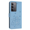 For Realme C75 / V60 Pro Embossed Kitten Phone Leather Case with Lanyard(Blue)
