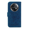 For Realme 13+ Global Butterfly Rose Embossed Leather Phone Case(Blue)