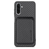 For Samsung Galaxy A36 5G Carbon Fiber Leather Card Magsafe Phone Case(Black)