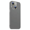 For iPhone 14 Plus Nano Lens Cover Liquid Silicone Phone Case(Titanium Gray)