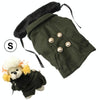 Deep Green Woollen Dog Coat with Fur Collar, Size S
