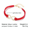 3 PCS Women Fashion Symbol Word 8 Twine Bracelets( pink)