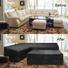 Outdoor Garden Furniture Corner Sofa Cover Dustproof Table Cover, Size: 155x95x68(Black)