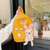Cartoon Rabbit Early Education Children School Bag Casual Backpack(Pink)
