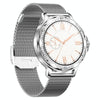 CF12 1.2 inch Waterproof Smart Steel Strap Wristband Support Heart Rate Monitoring / Blood Pressure Monitoring(Silver)