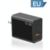 GaN PD48W Type-C PD3.0 + USB3.0 Fast Charger US Plug(Black)