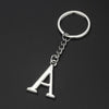 Double-Sided Three-Dimensional Plating Alphabet Keychain, Style: A