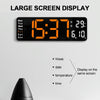 6629 13 Inch Multifunctional LED Living Room Large Screen Wall Clock(Black Shell Orange Light)