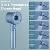 High-Pressure Handheld Shower Head With 5 Spray Modes Filtered Showerhead, Spec: Kit Silver