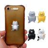 Fat Cat 3D Refrigerator Magnet Magnetic Sticker Phone Case DIY Accessories(Gray)