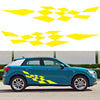 2 PCS/Set D-943 Checkered Flag Pattern Car Modified Decorative Sticker(Yellow)