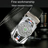 Dandali Scratch-Resistant Wrapped Edge Automatic Buckle Belt Mens Casual Waistbone Belt, Size: 120cm(Black)
