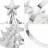 10pcs /Bag Christmas Tree Napkin Rings Metal Napkin Buckles Hotel Dinner Table Decoration(Gold)