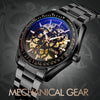 SKMEI 9194 Men Mechanical Gear Dial Automatic Mechanical Watch(Gold Black)