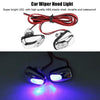 Car Wiper Sprayer Spray Decorative Lamp LED Hood Spray Lights(White)