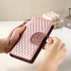 For Samsung Galaxy A36 Glitter Lattice Zipper Wallet Leather Phone Case(Rose Gold)