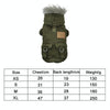 Thick Padded Dog Coat with Fur Collar - Green (S)