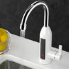 Smart Household Digital Display Instant Hot Kitchen Electric Faucet, Plug: EU Plug(Stainless Steel)