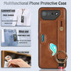 For Asus ROG Phone 7 / ROG7 Wristband Leather Back Phone Case(Brown)
