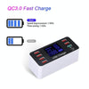 A9 Plus (Global Version) Multi-function AC 100V~240V 8 Ports USB Digital Display LCD Detachable Charging Station Smart Charger with Wireless Charger,Support QC3.0 (White)