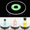 15cm Spinning Display Stand with Gradient Color Lights for Glass Art(White)