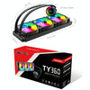 COOLMOON CM-YM-360T Computer ARGB Temperature Display Lens Multi-Platform Integrated CPU Cooler(White)