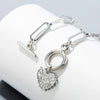 Angel Eyes Pendant Layered Necklace, Model: N2106-20 Silver Love Eyes