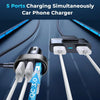 JOYROOM CL03 PRO 45W 5-ports USB Car Charging with Extended HUB(Black)