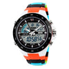 SKMEI 1016 Multifunctional Men Outdoor Sports Camouflage Noctilucent Waterproof Double Digital Watch (Orange)