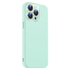 For iPhone 15 Pro Max Nano Lens Cover Liquid Silicone Phone Case(Light Cyan)
