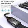 YESIDO CA110 1.2m 4A Type-C to Dual Type-C + Dual 8 Pin Charging Cable(Black)