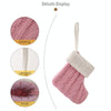 Mini Knitted Christmas Gift Socks Holiday Decorations(Gray)