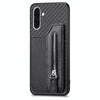For Samsung Galaxy S25 5G Carbon Fiber Horizontal Flip Zipper Wallet Phone Case(Black)