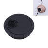 Desk Computer Desktop Zinc Alloy Round Threading Box Hole Cover, Hole Diameter: 80mm  (Matte Black)
