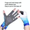BOODUN P101251 Summer Outdoor Half Finger Silicone Non-Slip Fishing Gloves, Size: M(White)