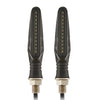 2pcs MK-109 Motorcycle Flow Steering Lamp LED Signal Light(Black)