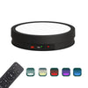 22cm Colorful LED Light Electric Rotating Display Stand Turntable, Style:Power Plug-in(Black)