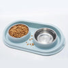 Anti-Skid Dog & Cat Bowl, Blue, Stainless Steel, Leakproof