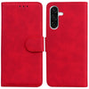 For Samsung Galaxy A26 5G Skin Feel Pure Color Flip Leather Phone Case(Red)