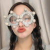 Christmas Weird Glasses Personalized Christmas Hair Clip, Color: Silver Glitter Snowflake